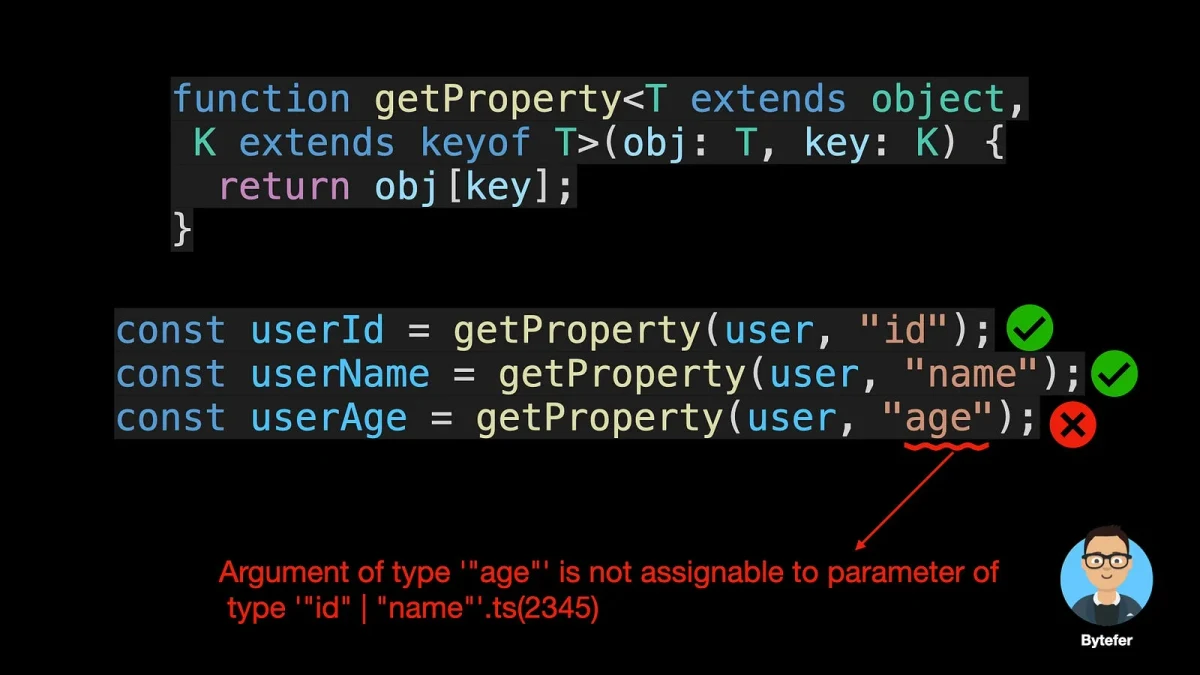 TypeScript泛型：extends约束与类型参数